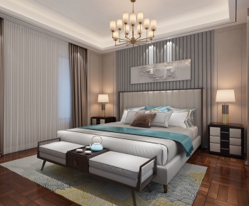 New Chinese Style Bedroom-ID:747631074