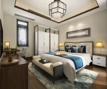 New Chinese Style Bedroom-ID:472393996