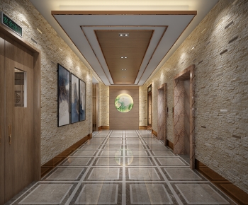 New Chinese Style Elevator Hall-ID:928481107