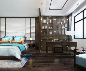 New Chinese Style Bedroom-ID:785258054