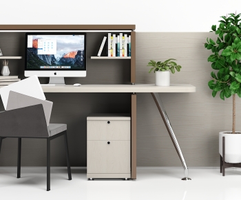 Modern Computer Desk And Chair-ID:751607898