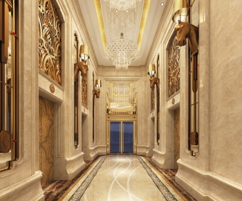 European Style Corridor Elevator Hall-ID:144328121