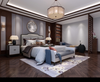 New Chinese Style Bedroom-ID:549844035