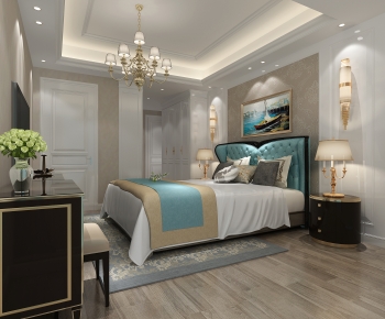 Simple European Style Bedroom-ID:958832987