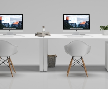 Modern Computer Desk And Chair-ID:998780976