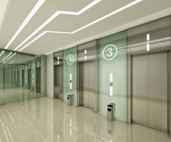 Modern Office Elevator Hall-ID:105113037