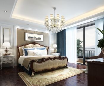 Simple European Style Bedroom-ID:640849114