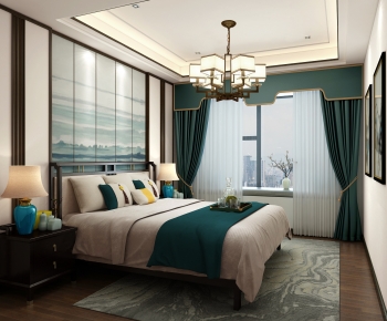 New Chinese Style Bedroom-ID:520642046