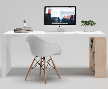 Nordic Style Computer Desk And Chair-ID:925031903