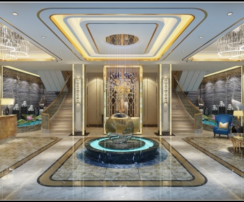 New Chinese Style Lobby Hall-ID:453241117