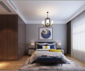 New Chinese Style Bedroom-ID:879590569