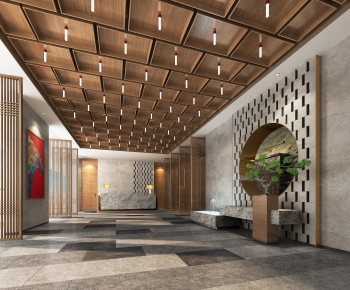 New Chinese Style Lobby Hall-ID:575207951