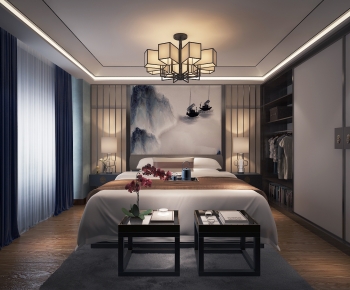 New Chinese Style Bedroom-ID:502372033