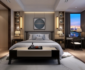 New Chinese Style Bedroom-ID:557393072