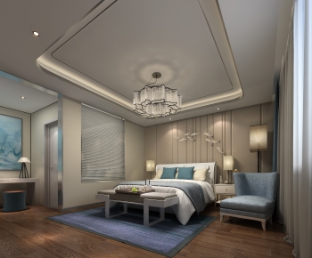 New Chinese Style Bedroom-ID:666449154