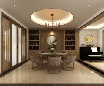 New Chinese Style Dining Room-ID:697521928