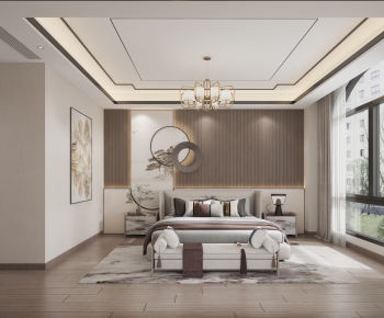 New Chinese Style Bedroom-ID:542054891