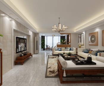 New Chinese Style A Living Room-ID:364311932