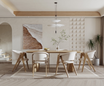 Nordic Style Wabi-sabi Style Dining Room-ID:415290127