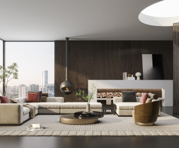 Modern A Living Room-ID:798255927
