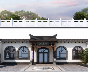 New Chinese Style Facade Element-ID:757158046