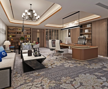 New Chinese Style Manager's Office-ID:521559003
