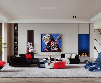 Modern A Living Room-ID:392838006