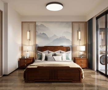 New Chinese Style Bedroom-ID:505294085