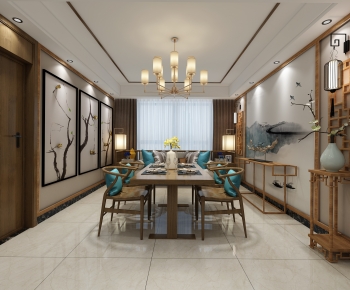 New Chinese Style Dining Room-ID:639181121