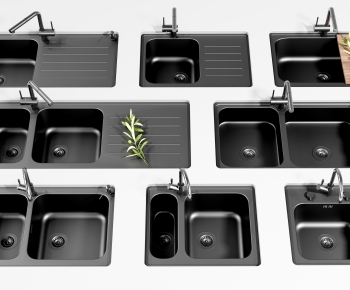 现代水槽、嵌入式水槽、洗菜盆组合-ID:145601996
