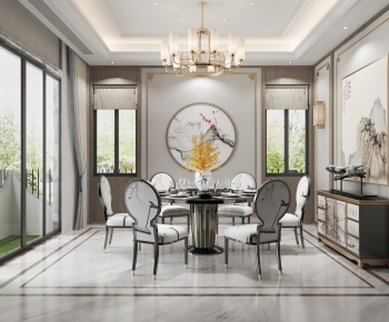New Chinese Style Dining Room-ID:449172028