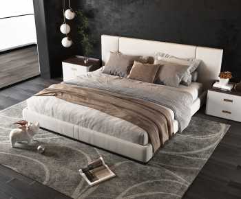 Modern Double Bed-ID:526592978