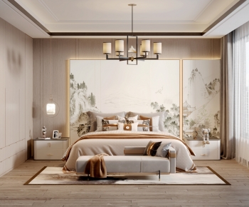 New Chinese Style Bedroom-ID:461689004