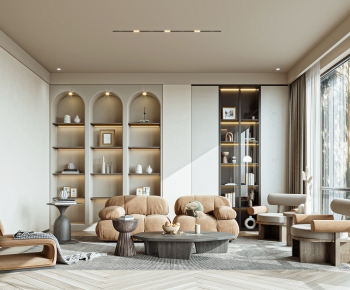 Wabi-sabi Style A Living Room-ID:685638906