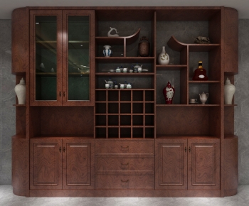 New Chinese Style Wine Cabinet-ID:827505116
