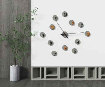 Wabi-sabi Style Wall Clock-ID:237632046