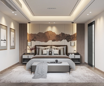 New Chinese Style Bedroom-ID:750945094