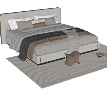 Modern Double Bed-ID:610971936