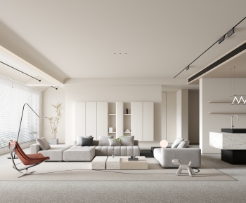 Modern Wabi-sabi Style A Living Room-ID:967492109