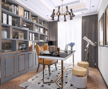 Simple European Style Study Space-ID:797806987