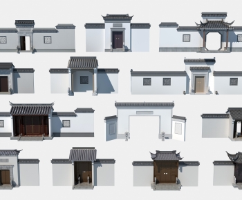 New Chinese Style Facade Element-ID:340214012
