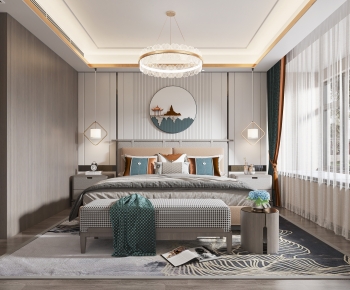 New Chinese Style Bedroom-ID:142599113
