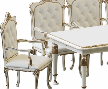 French Style Dining Table And Chairs-ID:456732995