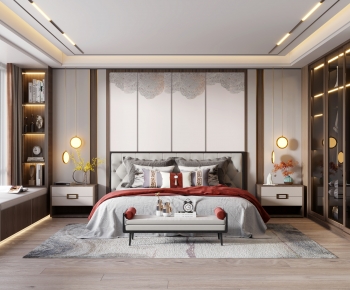 New Chinese Style Bedroom-ID:551372053