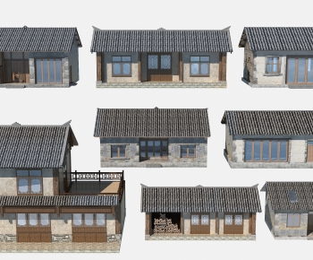 New Chinese Style Building Appearance-ID:511368041
