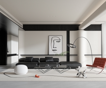 Modern Wabi-sabi Style A Living Room-ID:555013901
