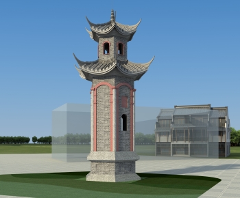 New Chinese Style Ancient Architectural Buildings-ID:980613957