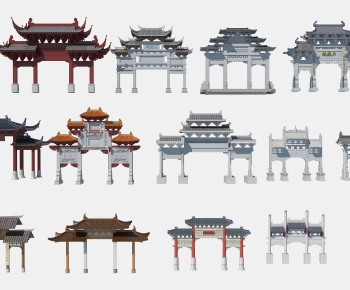 Chinese Style Ancient Architectural Buildings-ID:482037073
