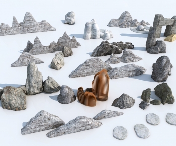 新中式雪浪石 ，条石 ，景观置石园艺小品-ID:262325054