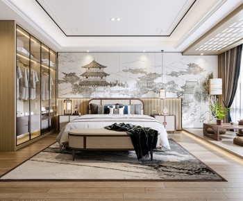 New Chinese Style Bedroom-ID:483689331